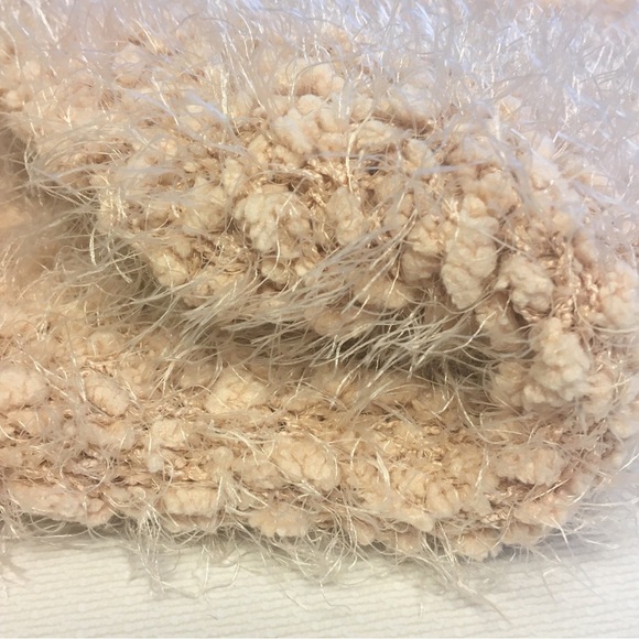 Popcorn Eyelash Hooded Cardigan Large Peach Cozy Chic - Picture 6 of 7